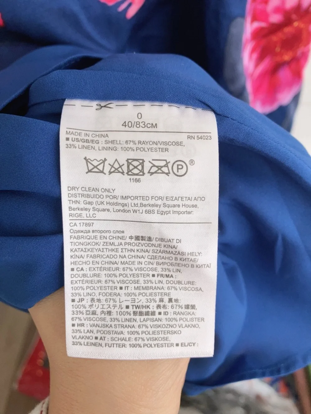 Banana Public Navy Floral Spaghetti-Strap Sundress - Picture 8 of 10